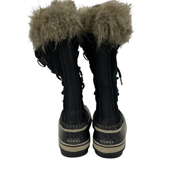 Sorel Joan of Arctic Waterproof Snow Boots Faux Fur Black Size 7 - Picture 8 of 10